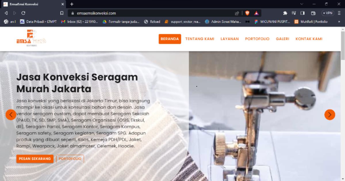 Website EmsaEmsi Konveksi